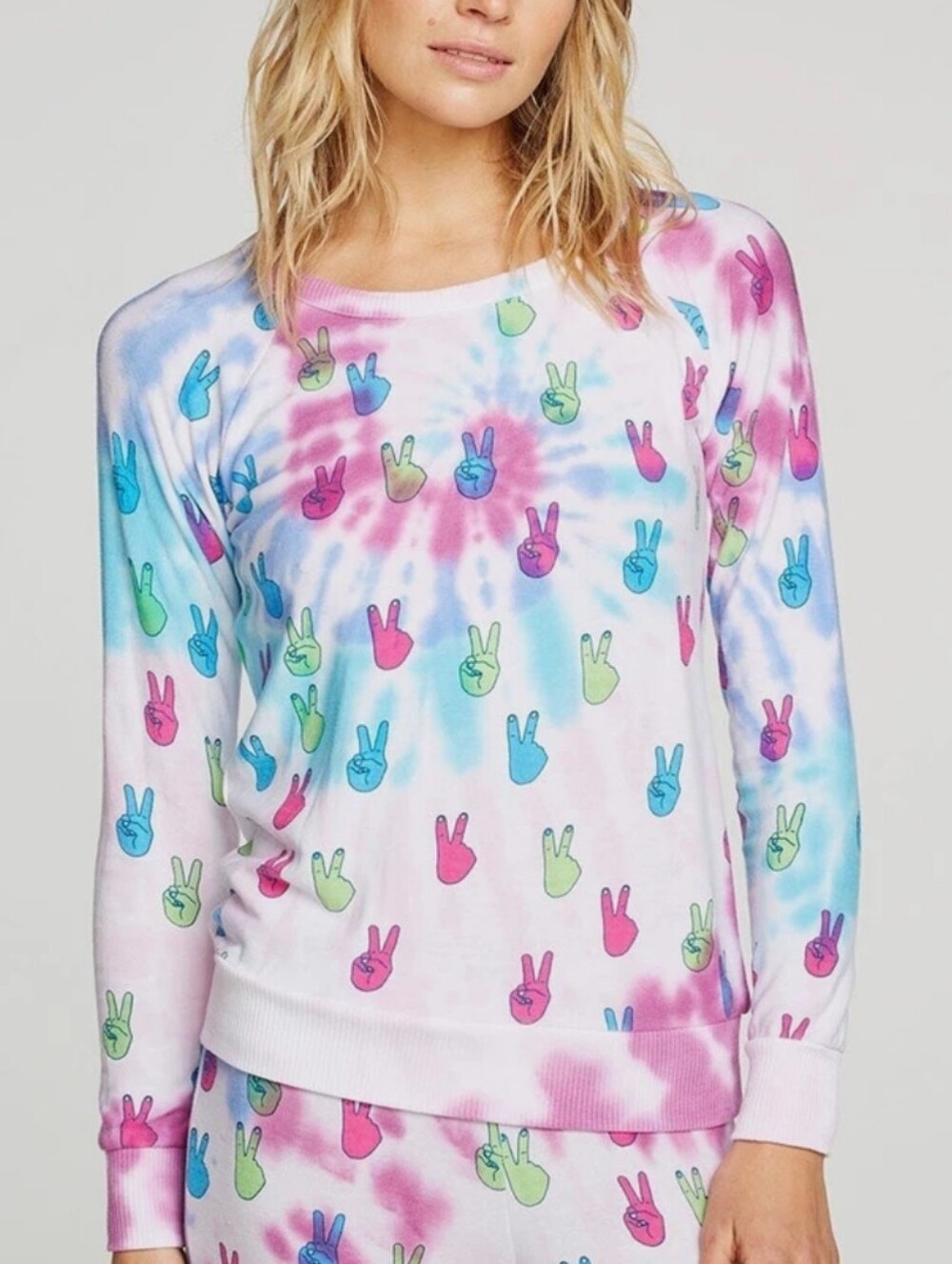 NWT Chaser Tie Dye Peace Out Pullover Small